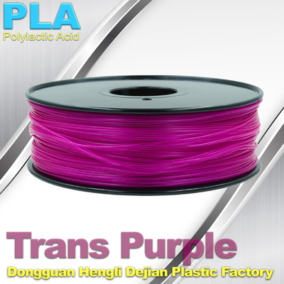 Filamento roxo biológico da impressora do PLA 3d do transporte para imprimir materiais de consumo