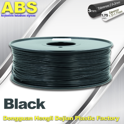 Filamento do ABS de Consumables da impressora de Filament 3D da impressora do preto 1.75mm /3.0mm 3D