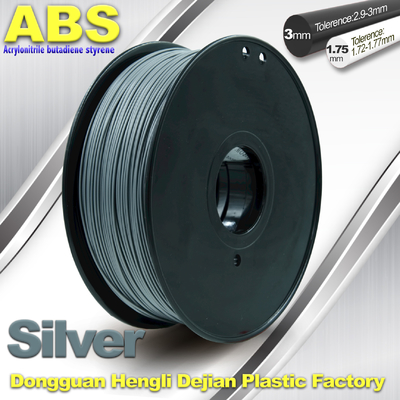Materiais de prata de grande resistência do filamento do filamento 1.75mm da impressora do ABS 3d