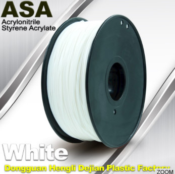 Filamento branco do ASA/anti filamento do ultravioleta 1.75mm para a impressora 3D