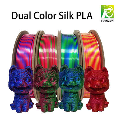 Filamento duplo de seda da cor da viagem da cor para o filamento do pla da impressora de FDM 3D