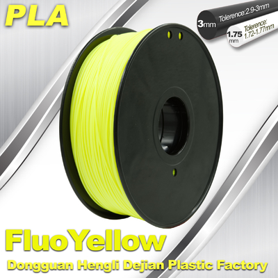 Filamento material do PLA da cor do amarelo da fluorescência da impressão do Desktop 3d