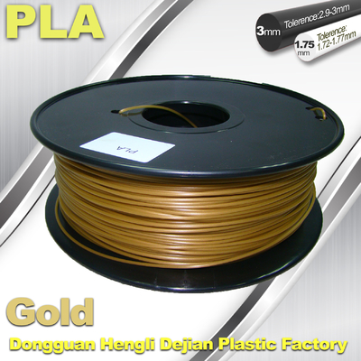 filamento 100% da impressora do PLA 3d do ouro de 1.75mm/de 3.0mm biodegradável