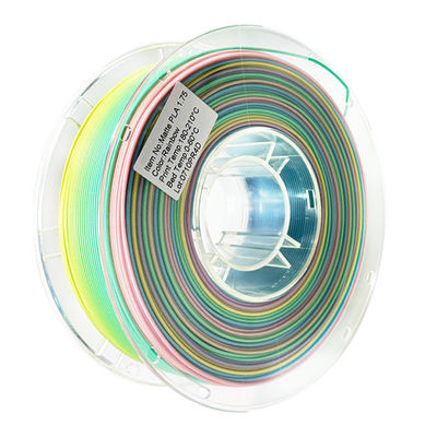 Impressora 3D PINRUI Filamento PLA Matte Rainbow 1.75mm 1kg Multicolor Adapta-se à maioria das impressoras FDM