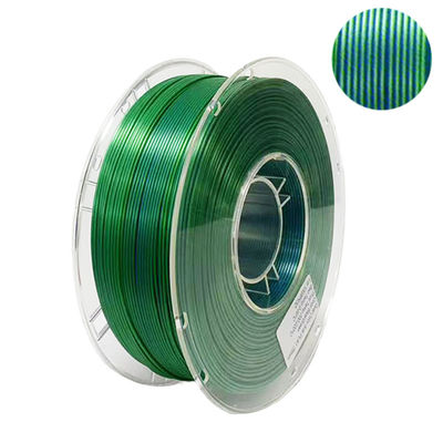 PINRUI Filamento de PLA de seda de duas cores de 1,75 mm Impressora 3D bi-color Filamento de seda de PLA de 1 kg (2,2 lbs)