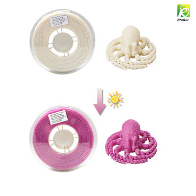 PINRUI PLA Filamento de impressora 3D, UV ou Luz solar Mudança de cor Filamento de PLA de cor 1,75 mm, Precisão dimensional +/- 0,03 mm