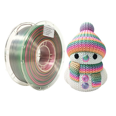 PINRUI Rainbow PLA Silky PLA 1,75 mm 1 kg Filamento de gradiente de cores multi-color PLA para impressão 3D