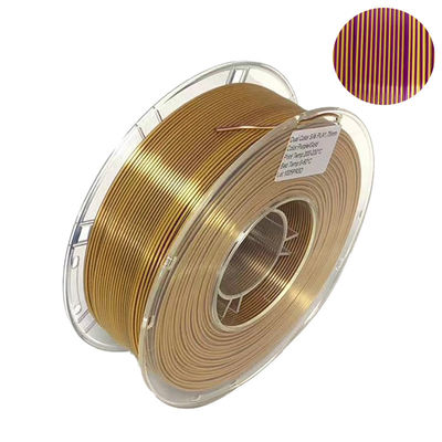 PINRUI Seda Filamento de duas cores, pla Filamento de impressora 3D de 1,75 mm, filamento 3D