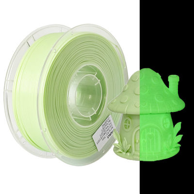 PINRUI Rodas de impressora 3D de filamentos de PLA brilhante no escuro de cor verde claro estão disponíveis para venda