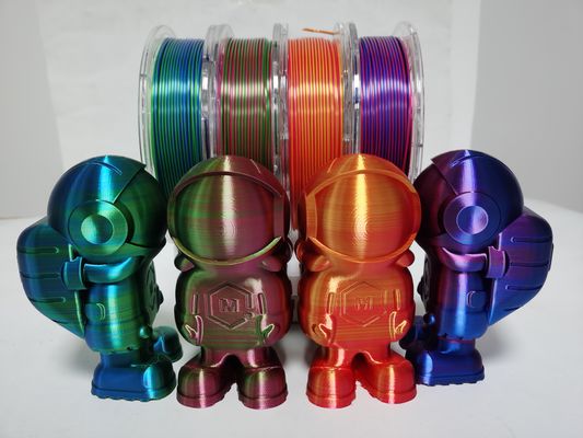 filamento de seda, filamento do pla, três cor, cor de duas cores, tripla, 3d impressora Filament 3mm/1.75mm