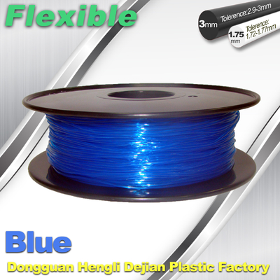 Filamento de borracha macio alto 1.75mm/3.0Mm da impressora 3D de TPU no azul