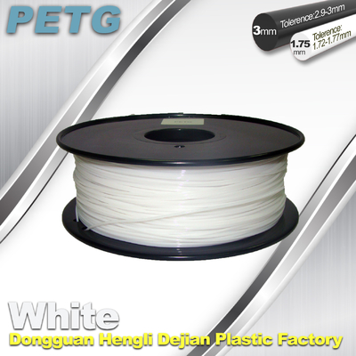 Filamento do branco do filamento 1,75 da resistência PETG da temperatura/3.0mm