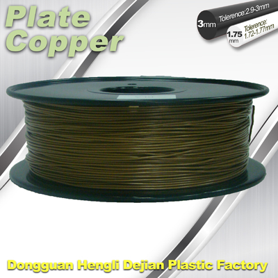 Material amigável do PLA do filamento da impressora do PLA 3D do cobre chapeado de Eco para a impressão 3D