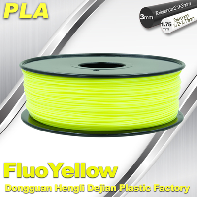 Materiais fluorescentes do filamento da impressora 3D Fluo-Amarela do PLA 1,75/3.0mm