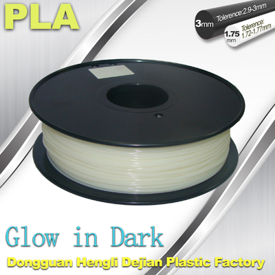 fulgor material da impressora 3D No PLA escuro do filamento Green1.75/3.0mm