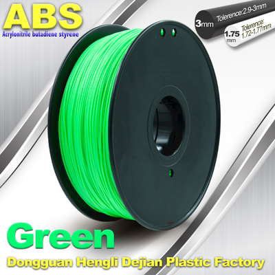 Green1.75mm personalizado/3.0mm 1.0KgG/filamento da impressora ABS 3D do rolo