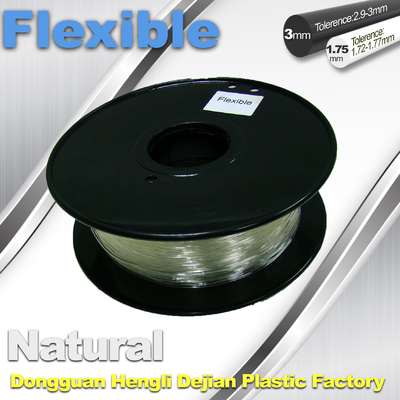 Filamento macio 1,75 do pla/3,0 milímetros 3d de impressora flexível Filament para a impressão 3d