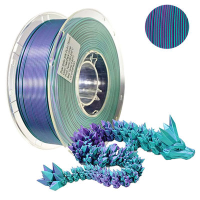 PINRUI Filamento de PLA de seda de duas cores de 1,75 mm Impressora 3D bi-color Filamento de seda de PLA de 1 kg (2,2 lbs)
