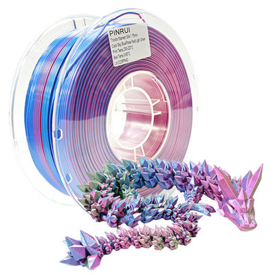 PINRUI Filamento de seda de PLA tricolor 1.75mm 1kg Spool Filamento de seda de PLA tricolor Adapta-se à maioria das impressoras FDM