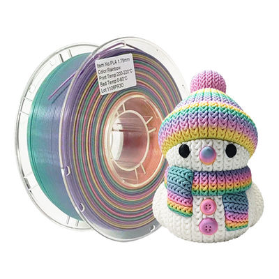 Impressora 3D PINRUI Filamento PLA Rainbow 1,75 mm 1 kg Multicolor Adaptação à maioria das impressoras FDM